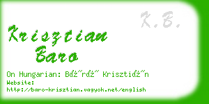 krisztian baro business card